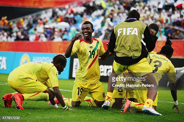 Diadie Samassekou of Mali celebrates with his team after scoring a goal during the FIFA U-20 World Cup Third Place Play-off match between Senegal and...