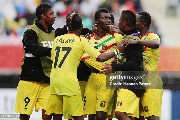 Adama Traore of Mali celebrates after scoring a goal with his team during the FIFA U-20 World Cup Third Place Play-off match between Senegal and Mali...