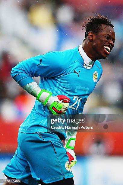 Ibrahima Sy of Senegal celebrates after Ibrahima Wadji of Senegal scored the opening goal during the FIFA U-20 World Cup Third Place Play-off match...