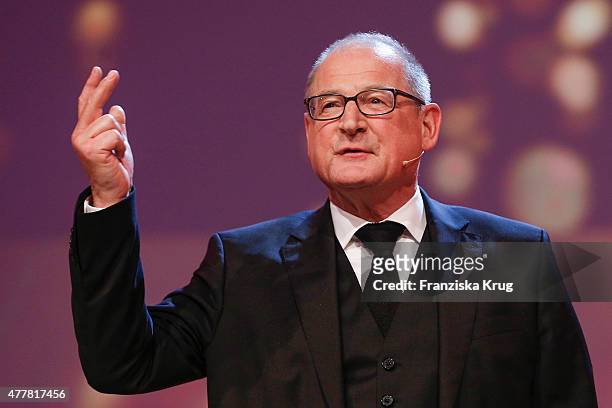 Burghart Klaussner attends the German Film Award 2015 Lola show at Messe Berlin on June 19, 2015 in Berlin, Germany.