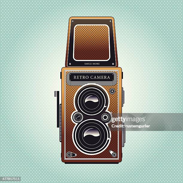 retro camera - vintage camera stock illustrations