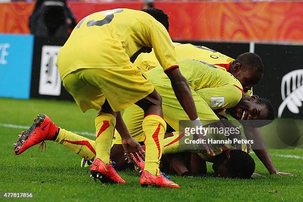 Diadie Samassekou of Mali celebrates after scoring a goal during the FIFA U-20 World Cup Third Place Play-off match between Senegal and Mali at North...