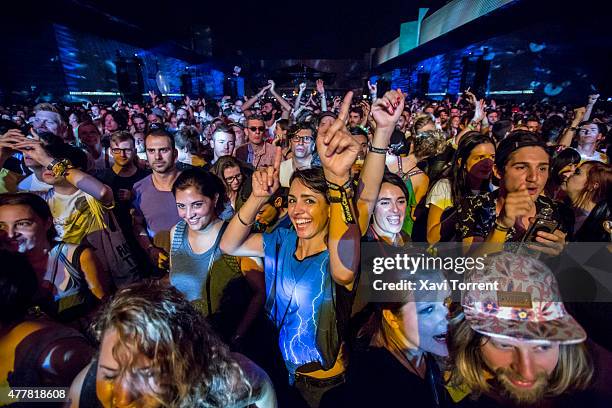 View of the crowd during day 2 of Sonar Music Festival on June 19, 2015 in Barcelona, Spain.