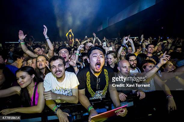 View of the crowd during day 2 of Sonar Music Festival on June 19, 2015 in Barcelona, Spain.