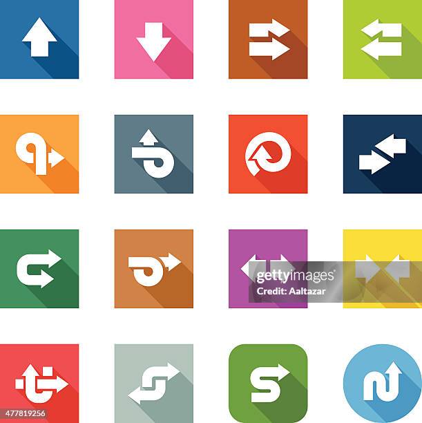 flat icons - arrows - long stock illustrations