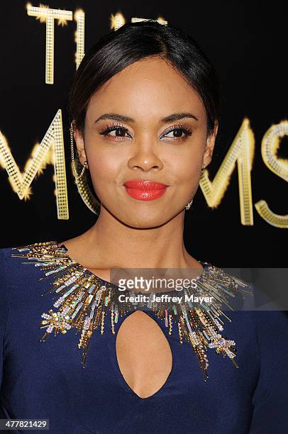 Actress Sharon Leal arrives at the Los Angeles premiere of Tyler Perry's 'The Single Moms Club' at the ArcLight Cinemas Cinerama Dome on March 10,...