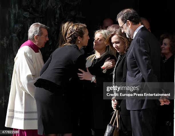 Princess Elena of Spain , Mariano Rajoy and Elvira Fernandez attend the memorial service for the victims of the March 11, 2004 terrorist attacks that...