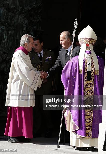 King Juan Carlos of Spain attends the memorial service for the victims of the March 11, 2004 terrorist attacks that killed 192 people and injured...