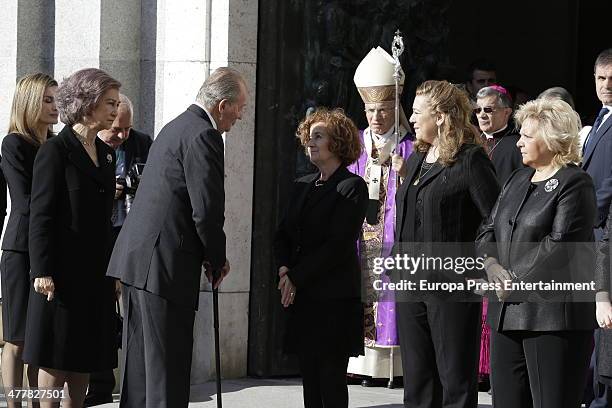 King Juan Carlos of Spain, Queen Sofia and Princess Letizia attend the memorial service for the victims of the March 11, 2004 terrorist attacks that...