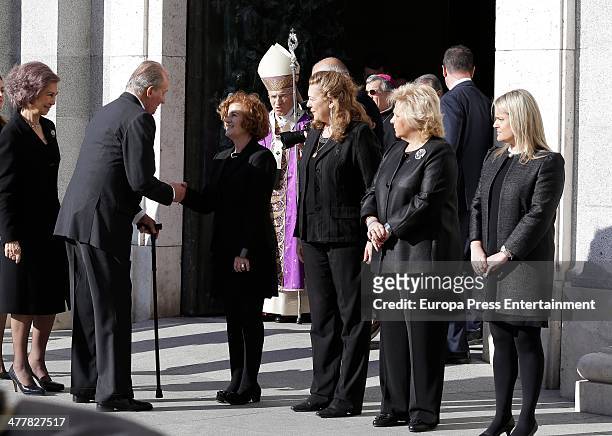King Juan Carlos of Spain and Queen Sofia of Spain attend the memorial service for the victims of the March 11, 2004 terrorist attacks that killed...