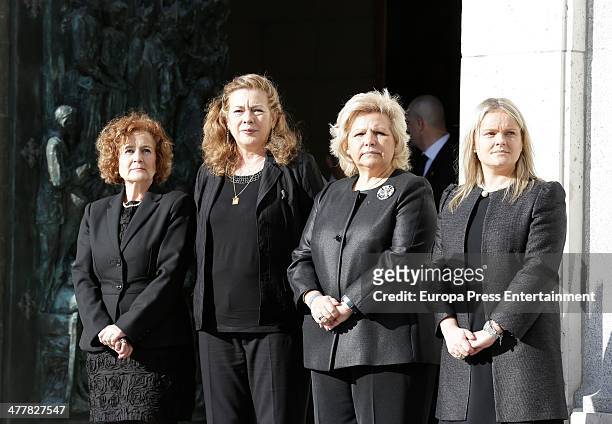 Angeles Dominguez, Pilar Manjon, Angeles Pedraza and Mari Mar Blanco attend the memorial service for the victims of the March 11, 2004 terrorist...
