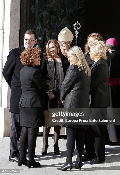 Mariano Rajoy, Angeles Dominguez, Elvira Fernandez, Mari Mar Blanco and Angeles Pedraza attend the memorial service for the victims of the March 11,...