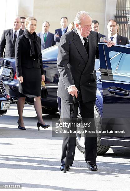 King Juan Carlos of Spain and Princess Elena of Spain attend the memorial service for the victims of the March 11, 2004 terrorist attacks that killed...