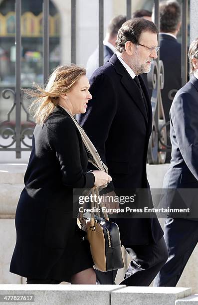 Mariano Rajoy and Elvira Fernandez attend attend the memorial service for the victims of the March 11, 2004 terrorist attacks that killed 192 people...