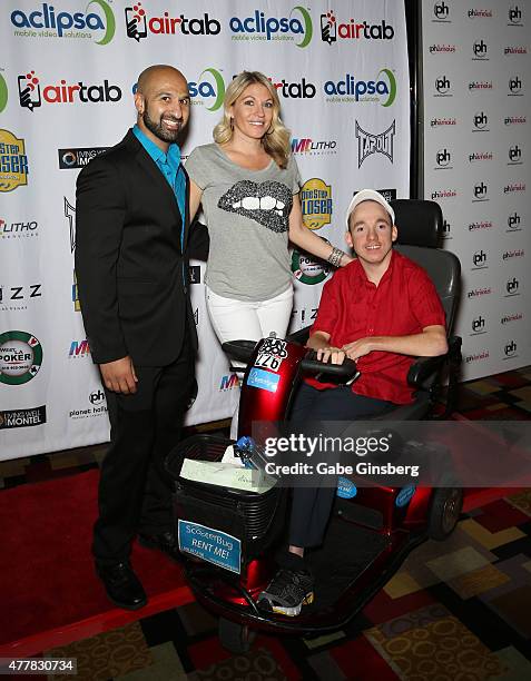 Professional wrestler Dara Daivari, professional wrestling personality Alicia Webb and One Step Closer Foundation founder Jacob Zalewski attend the...