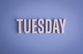 Tuesday sign lettering