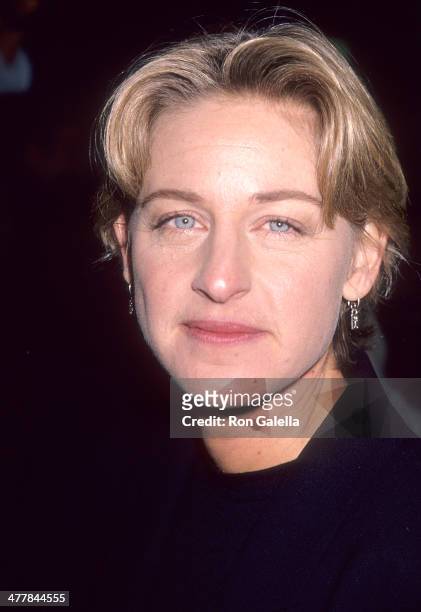 Comedienne Ellen DeGeneres attends the "Interview with the Vampire: The Vampire Chronicles" Westwood Premiere on November 9, 1994 at the Mann Village...