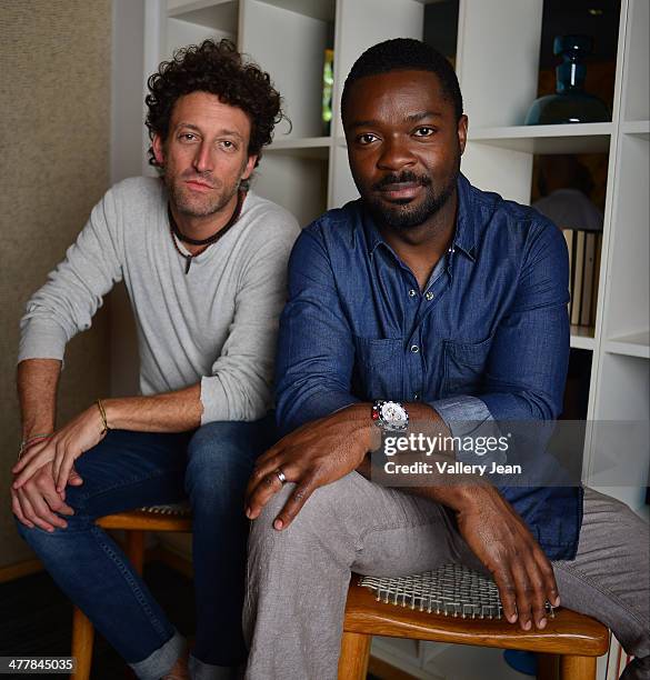 Director Simon Brand and actor David Oyelowo pose for a portrait session promoting they new film 'Default' during the Miami International Film...