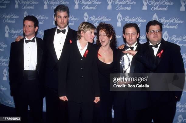 Producers David S. Rosenthal and Warren Bell. Comedienne Ellen DeGeneres, actress Joely Fisher, actor Arye Gross and actor David Anthony Higgins...