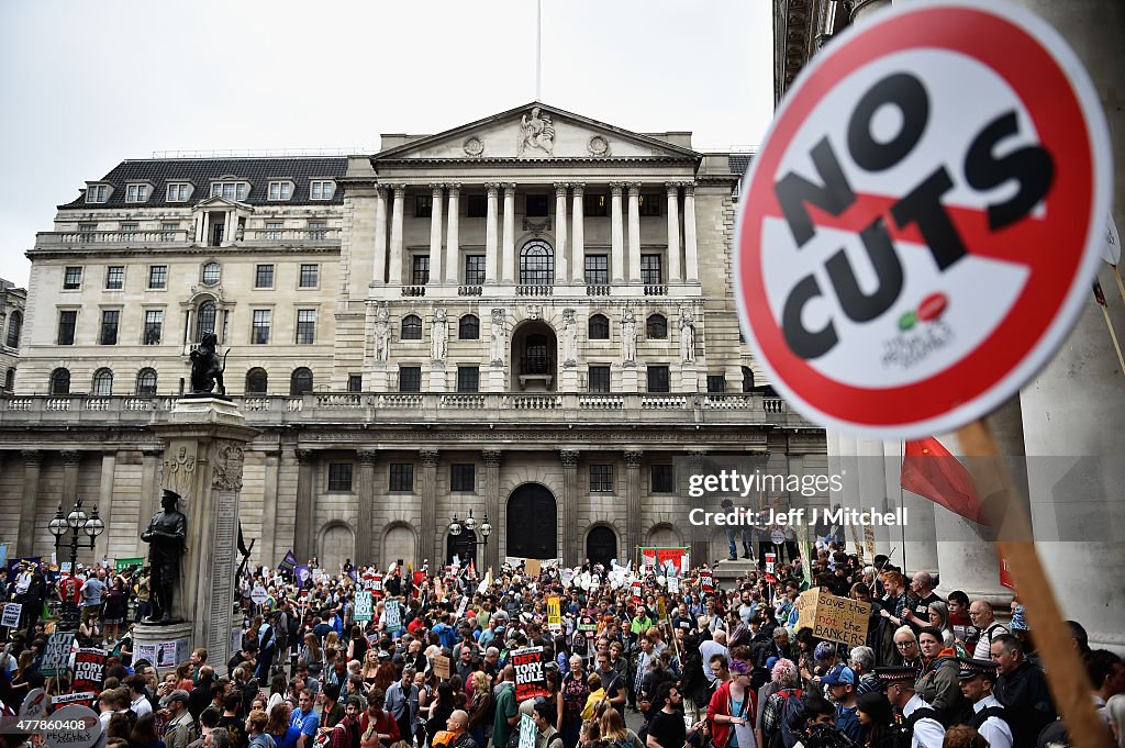 People's Assembly Against Austerity Hold Demonstration And Festival