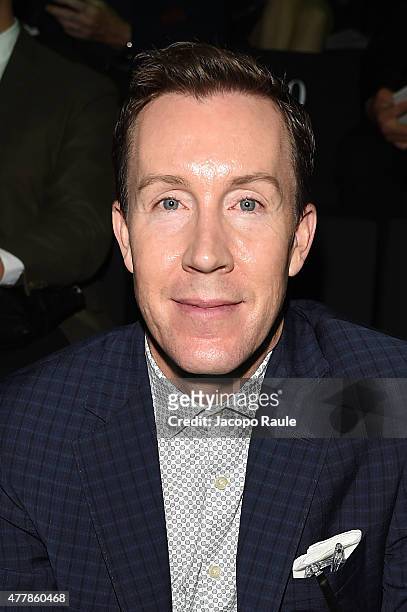 Eric Jennings attends the Emporio Armani fashion show during the Milan Men's Fashion Week Spring/Summer 2016 on June 20, 2015 in Milan, Italy.
