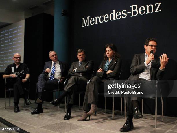 Paolo Lanzoni of Mercedes-Benz, Alwin Epple President of Mercedes-Benz Italia, Ruggiero Magnoni and Silvana De Giovanni of Laureus Italia Onlus and...