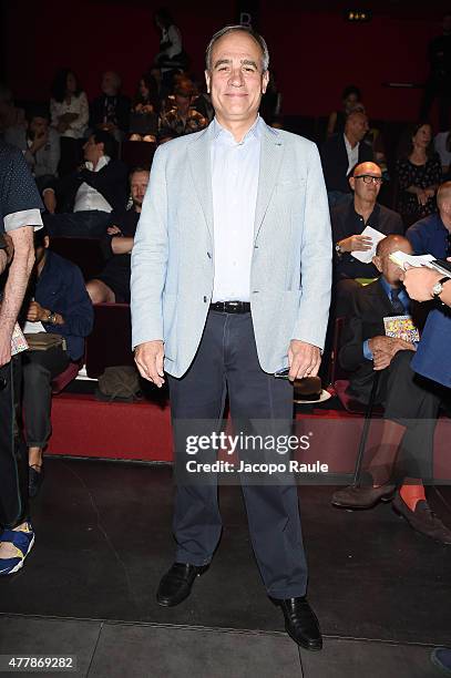 Andrea Monti attends the Dolce & Gabbana show during the Milan Men's Fashion Week Spring/Summer 2016 on June 20, 2015 in Milan, Italy.