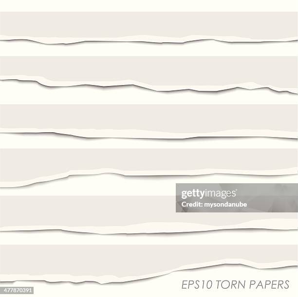 zerrissenes papier banner-kollektion - papierstück stock-grafiken, -clipart, -cartoons und -symbole