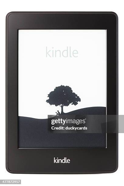 amazon kindle paperwhite with clipping paths - daffodil isolated stock pictures, royalty-free photos & images