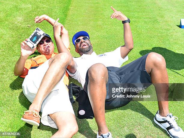 Irie and Guest attends JEEP 11th Annual Celebrity Golf Tournament during The 11th Annual Irie Weekend at Miami Beach Golf Club on June 19, 2015 in...