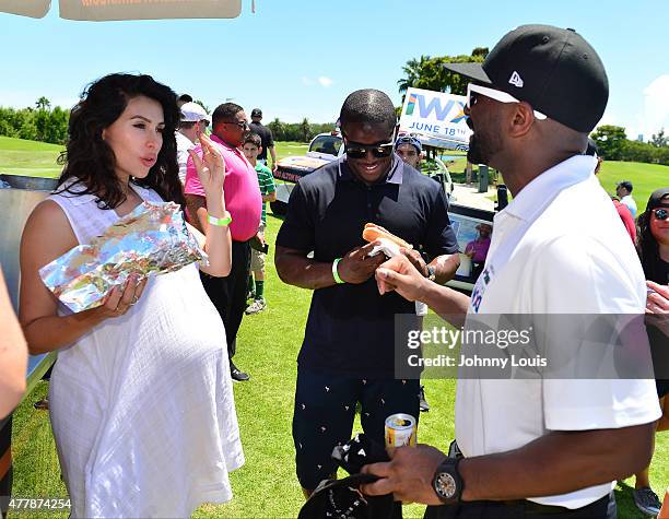 Lilie Avagyan, Regie Bush and DJ Irie attends JEEP 11th Annual Celebrity Golf Tournament during The 11th Annual Irie Weekend at Miami Beach Golf Club...