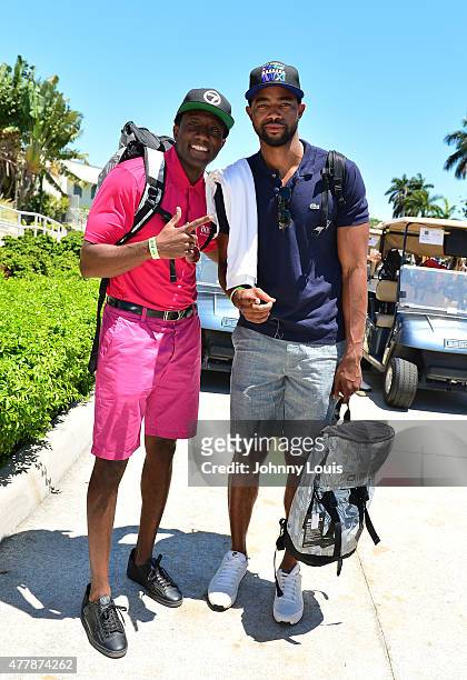 Donovan Campbell and Jay Ellis attends JEEP 11th Annual Celebrity Golf Tournament during The 11th Annual Irie Weekend at Miami Beach Golf Club on...