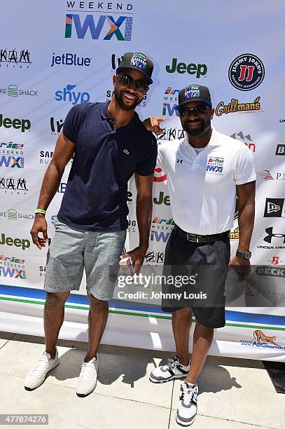 Jay Ellis and DJ Irie attends JEEP 11th Annual Celebrity Golf Tournament during The 11th Annual Irie Weekend at Miami Beach Golf Club on June 19,...