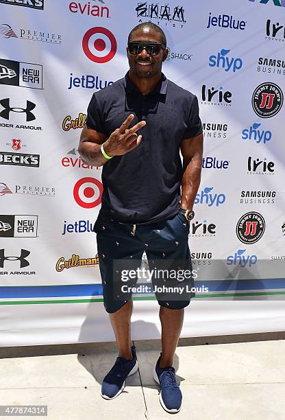 Regie Bush attends JEEP 11th Annual Celebrity Golf Tournament during The 11th Annual Irie Weekend at Miami Beach Golf Club on June 19, 2015 in Miami...