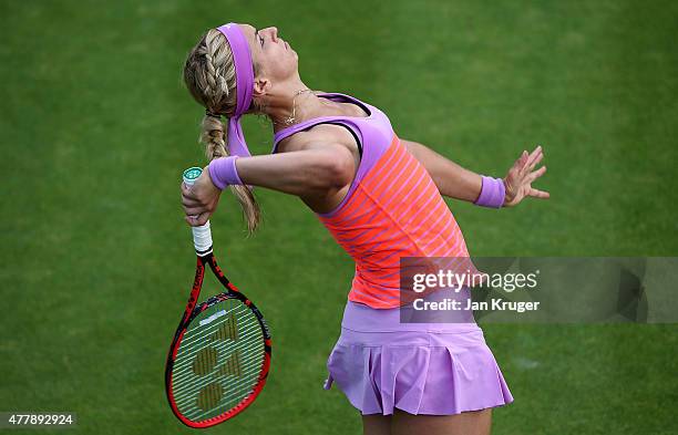 Sabine Lisicki of Germany in action against Angelique Kerber of Germany in their semi final match on day six of the Aegon Classic at Edgbaston Priory...