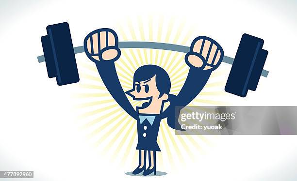 weightlifting - dynamic stability stock illustrations