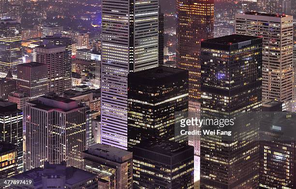 cubic skyscrapers in downtown toronto - toronto downtown stock pictures, royalty-free photos & images