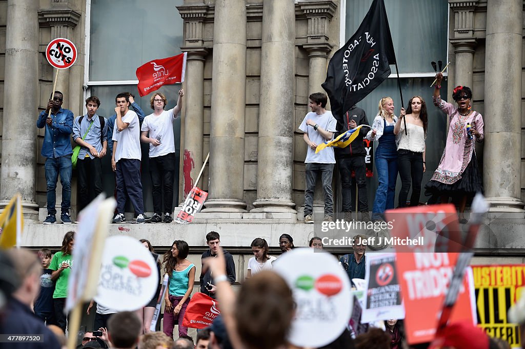 People's Assembly Against Austerity Hold Demonstration And Festival