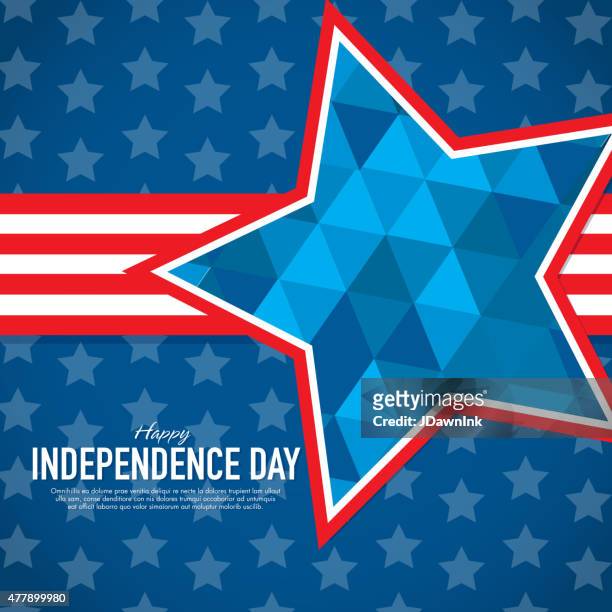happy independence day celebration greeting card design template - family at a picnic stock illustrations