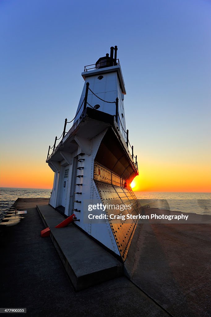 Ludington Lighthouse Sunset