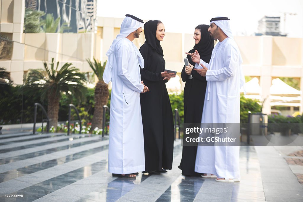 Group of Modern Arab Business Men & Women