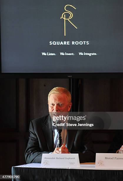 Richard Gephardt, President & CEO of Gephardt Group Government Affairs attends the Square Roots Resolution for Mothers on Eve of US Conference of...