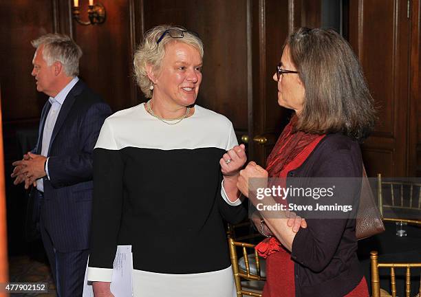 Dr. Terrie Inder and Dr. Elena Gates attend the Square Roots Resolution For Mothers on Eve of US Conference of Mayors 83rd Annual Meeting at Westin...