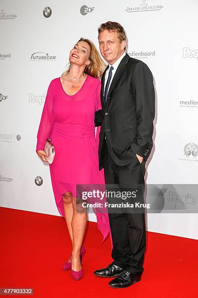 Aglaia Szyszkowitz and Andreas Richter attend the German Film Award 2015 Lola at Messe Berlin on June 19, 2015 in Berlin, Germany.