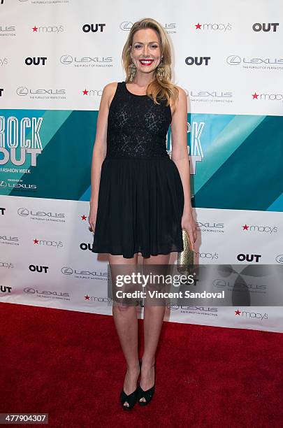 Actress Allison McAtee attends Out Magazine's Rock OUT Los Angeles Fashion Week Kick-Off event at Siren Studios on March 7, 2014 in Hollywood,...