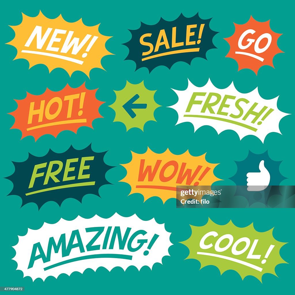 Exclamations and Cartoon Explosive Statements