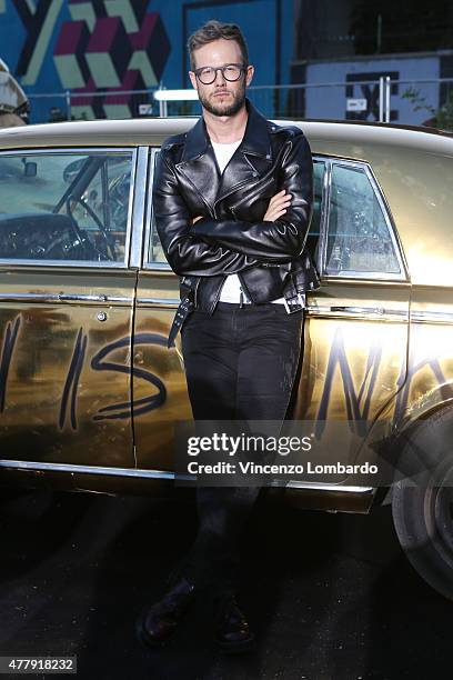 Paolo Stella attends the Philipp Plein show during the Milan Men's Fashion Week Spring/Summer 2016 on June 20, 2015 in Milan, Italy.