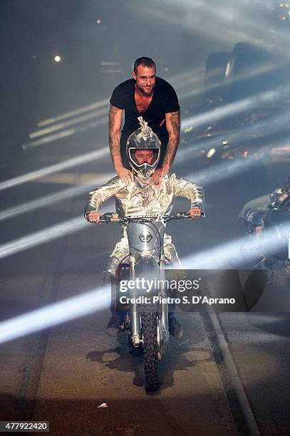 Philipp Plein walks the runway after his show as part of Milan Men's Fashion Week Spring/Summer 2016 on June 20, 2015 in Milan, Italy.