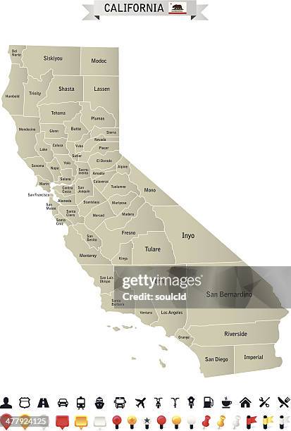 state of california - santa cruz california stock illustrations