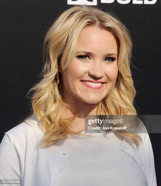 Actress Emily Osment arrives at the Los Angeles Premiere of Disney's "Tomorrowland" at AMC Downtown Disney on May 9, 2015 in Lake Buena Vista,...